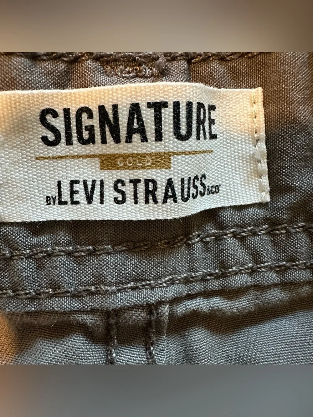 Signature by Levi Strauss Cargo Shorts Gray Men’s W33 Cotton Utility Casual